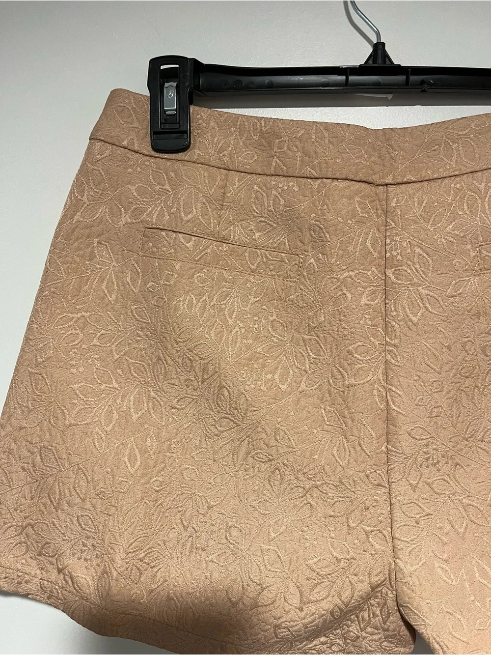 verty Beige High-Waist Textured Shorts